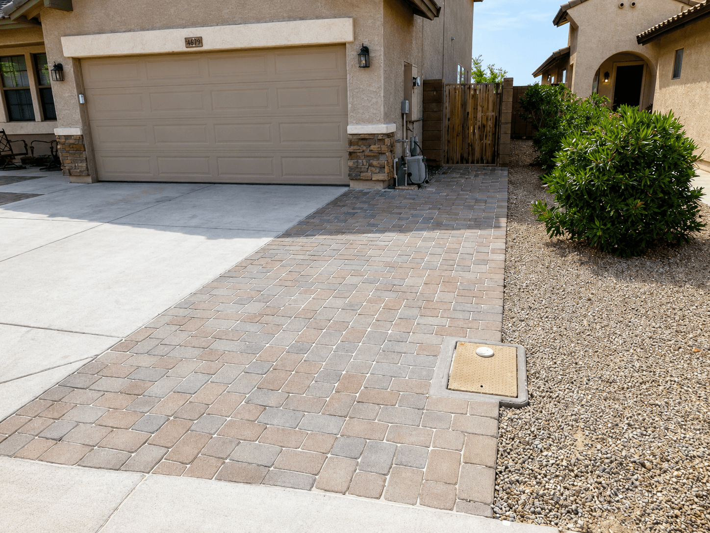 Paver driveway extension — Mesa, AZ
