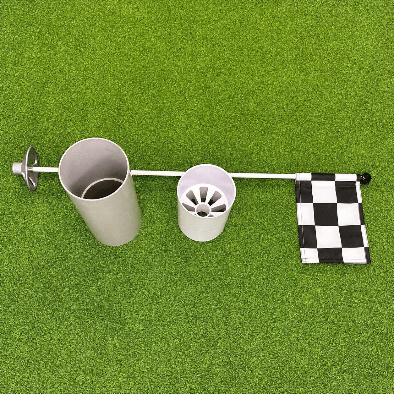 Putting green with custom regulation cup and hole placement — Phoenix, AZ