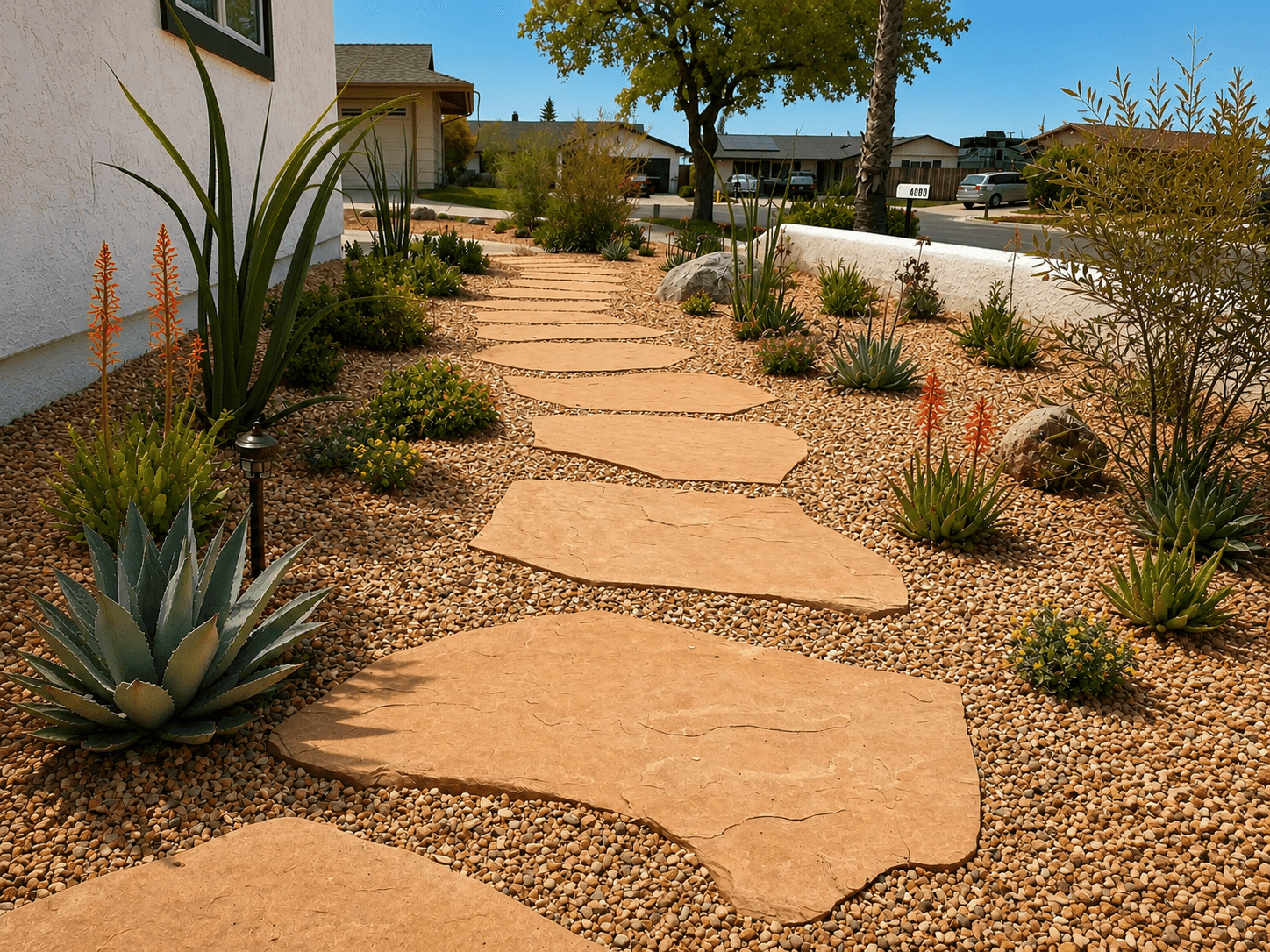 Pathways — LandUp rock installation, Phoenix AZ